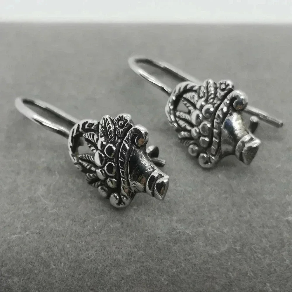 925 fruit  basket earrings